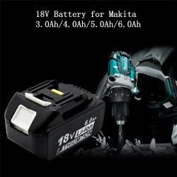 Drillpro 18 V litiumioniakku monikäyttöinen kapasiteettivaihtoehdoilla 3,0/4,0/5,0/6,0 Ah yhteensopiva MAK-malleihin