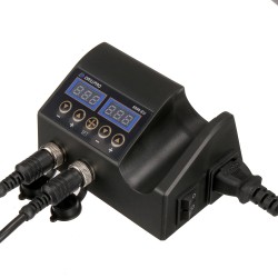 Drillpro kaksitoiminen juotosasema 750W 220V kuumailmalla ja juotin kaksoisnäytöllä kompakti automaattijäähdytys