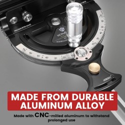 HONGDUI tarkkuusjiirisaha pöytäsirkkeliin pidennetty aidalla 0,02 mm mikrosäädettävä pysäytin jyrsinpöydän kulman säätö