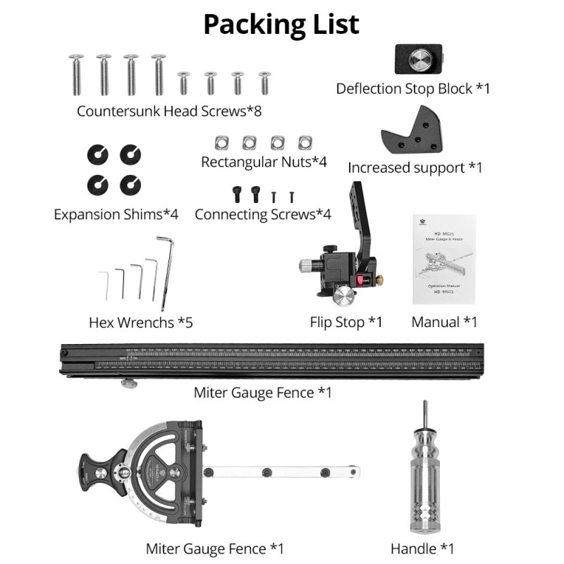 HONGDUI tarkkuusjiirisaha pöytäsirkkeliin pidennetty aidalla 0,02 mm mikrosäädettävä pysäytin jyrsinpöydän kulman säätö