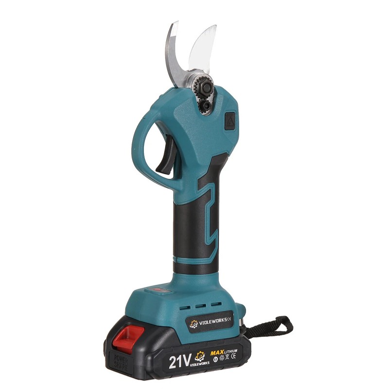 VIOLEWORKS 21V harjaton oksasakset 1500mAh akku eurooppalainen laturi sininen musta kotelo 30 mm aukko