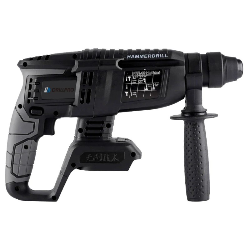 Akkukäyttöinen 18 V poravasara 6500 rpm 4800 iskua/min SDS-kiinnike nelitoiminen purkuun ja poraukseen