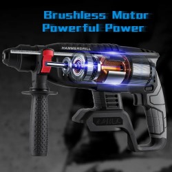 Akkukäyttöinen 18 V poravasara 6500 rpm 4800 iskua/min SDS-kiinnike nelitoiminen purkuun ja poraukseen