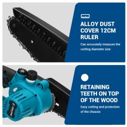 Drillpro 6-tuumainen harjaton moottorisaha 3000W sisältää akut yhteensopiva 18V-akkujen kanssa