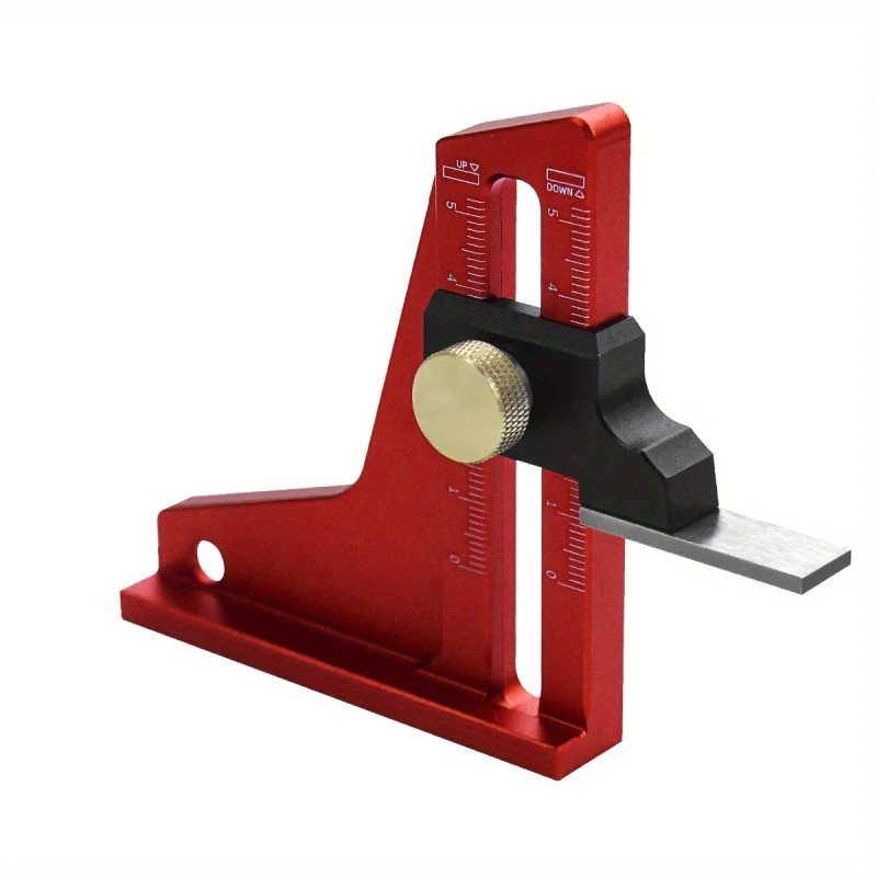 Puuntyöstön säädettävä korkeusmittari 0–50 mm kaksoisasteikolla tarkka pöytäsahan ja jyrsimen säätöihin