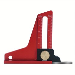 Puuntyöstön säädettävä korkeusmittari 0–50 mm kaksoisasteikolla tarkka pöytäsahan ja jyrsimen säätöihin