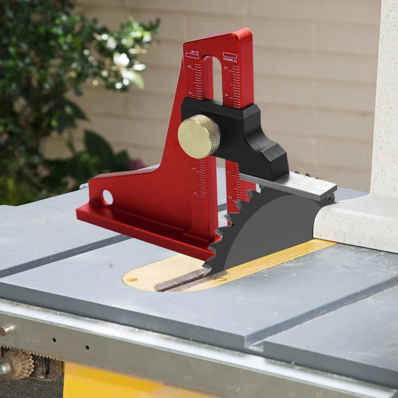 Puuntyöstön säädettävä korkeusmittari 0–50 mm kaksoisasteikolla tarkka pöytäsahan ja jyrsimen säätöihin