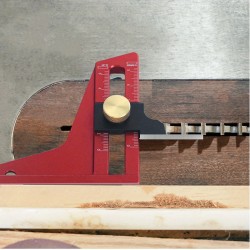 Puuntyöstön säädettävä korkeusmittari 0–50 mm kaksoisasteikolla tarkka pöytäsahan ja jyrsimen säätöihin