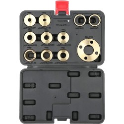 Messinkinen 11-osainen jyrsinholkkisarja Porter-yhteensopiva tarkka kestävä säilytyslaukulla