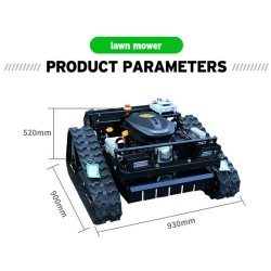 EU RV225 etäohjattava robottiruohonleikkuri 600 metrin kantama 9 hv:n moottori säädettävä leikkuukorkeus 10–150 mm