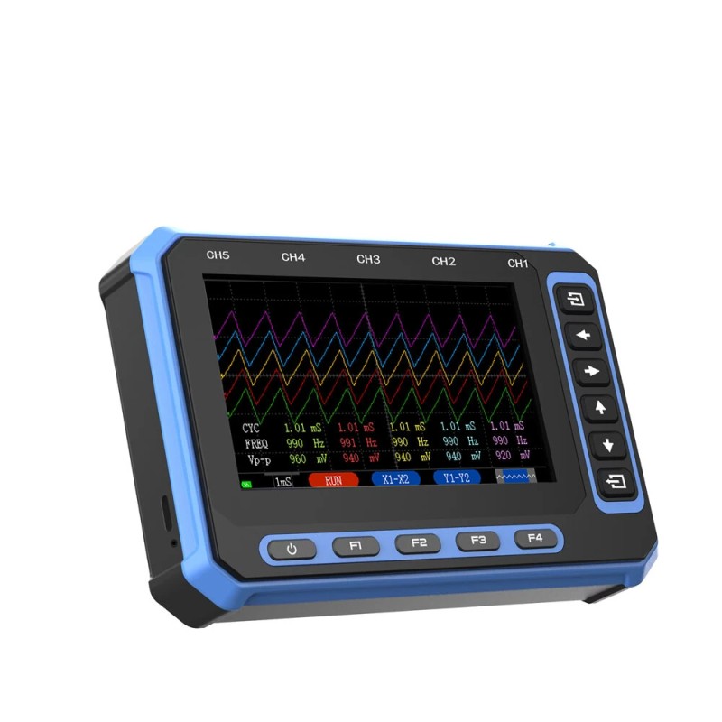 AV TOOLTOP OS 5C viiden kanavan oskilloskooppi yhden megahertsin kaistanleveys kolmen megahertsin näytteenotto USB C kannettava