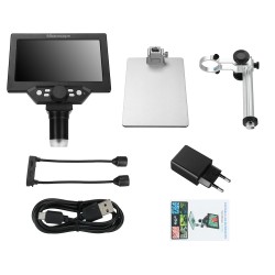 MUSTOOL G1200D digitaalinen mikroskooppi 12 megapikselin 7 tuuman värinäyttö suuri jalusta 1–1200-kertainen jatkuva suurennus