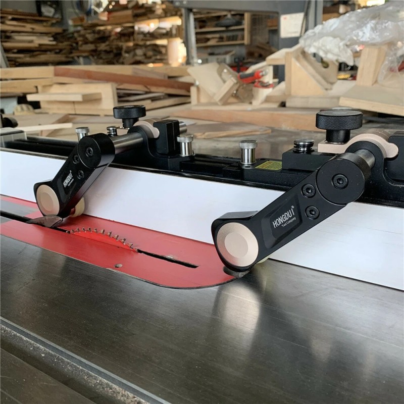 HONGDUI tarkkuustukkiohjaimet pöytäsahaan alumiinirunko uretaanirullat yksisuuntaisilla laakereilla T-kiskokiinnitys