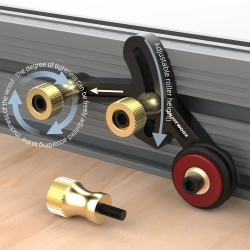 ENJOYWOOD yksisuuntainen rullasyöttöohjain pöytäsahaan jyrsinpöydälle paluuesto alumiini