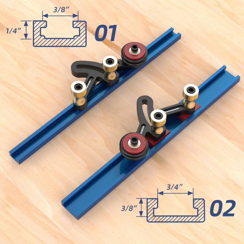 ENJOYWOOD yksisuuntainen rullasyöttöohjain pöytäsahaan jyrsinpöydälle paluuesto alumiini