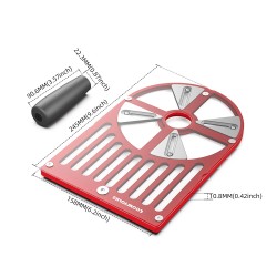 ENJOYWOOD säädettävä leikkausjyrsinpohja liukusäätimellä alumiini 65–132 mm yhteensopiva
