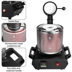 Drillpro digitaalinen kolmen kilon kullan sulatusuuni 110V/220V lämpötilansäädöllä