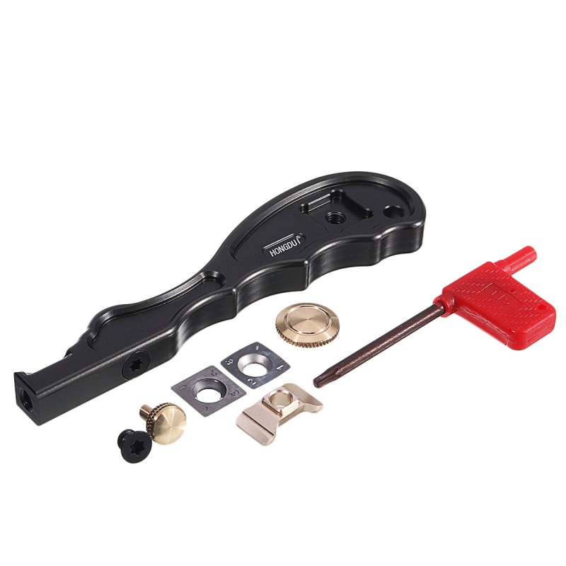 HONGDUI kaksitoiminen minikokoinen kovametalliteräinen kaavin liimanpoistoon alumiiniseoskahvainen puuntyöstötyökalu