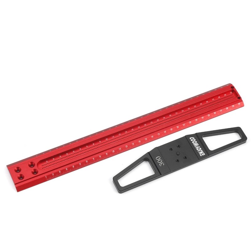 ENJOYWOOD TS tarkka puuntyöstö T-viivain alumiiniseos reiän paikannus 300–1000 mm