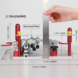 Kisko-opastekelkka jyrsinpöydälle puristimilla tarkkoihin etusarjojen leikkauksiin oville ja laatikoille