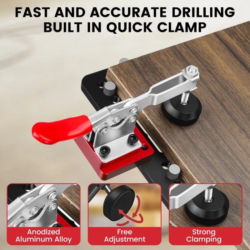 ENJOYWOOD 35 mm saranaporausohjain alumiiniseos saranajigi puristimella kaapin oviin