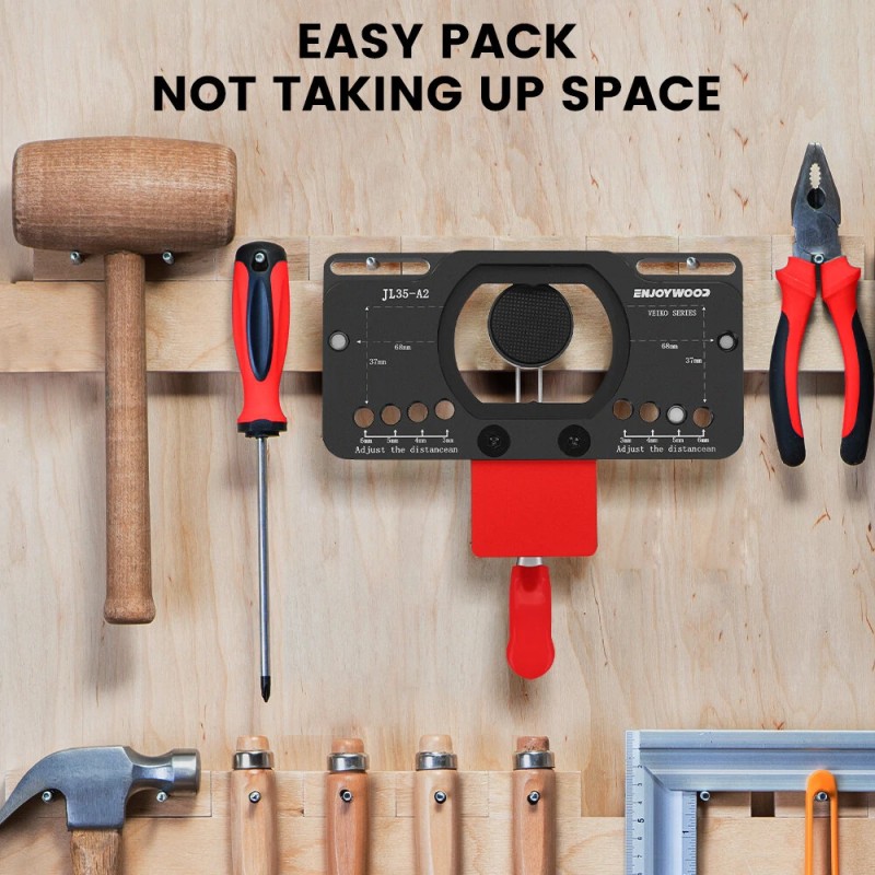 ENJOYWOOD 35 mm saranaporausohjain alumiiniseos saranajigi puristimella kaapin oviin