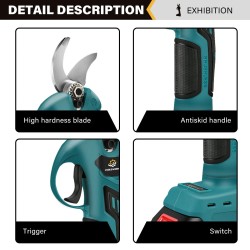 VIOLEWORKS 21V langaton sähköinen oksasakset suuri akunkapasiteetti harjaton moottori