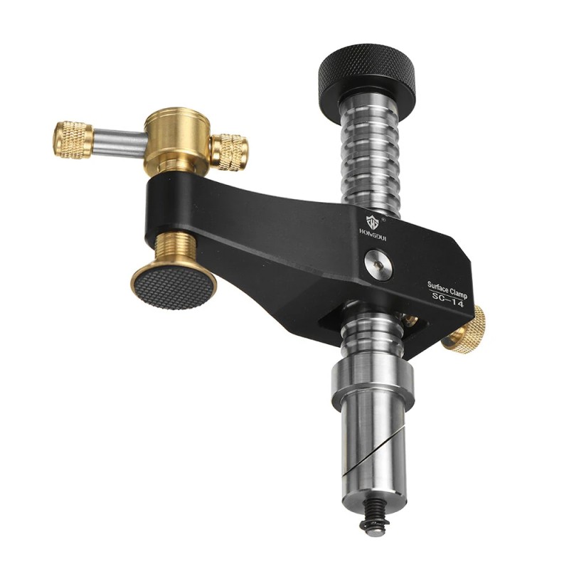 HONGDUI SC-14 puuntyöstöpöydän pintapuristin säädettävä alumiiniseoksesta messinkiosin 19/20 mm reikiin