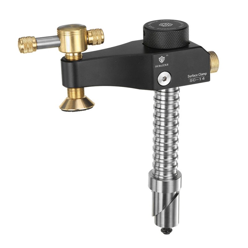 HONGDUI SC-14 puuntyöstöpöydän pintapuristin säädettävä alumiiniseoksesta messinkiosin 19/20 mm reikiin