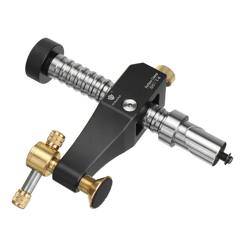 HONGDUI SC-14 puuntyöstöpöydän pintapuristin säädettävä alumiiniseoksesta messinkiosin 19/20 mm reikiin