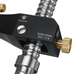 HONGDUI SC-14 puuntyöstöpöydän pintapuristin säädettävä alumiiniseoksesta messinkiosin 19/20 mm reikiin