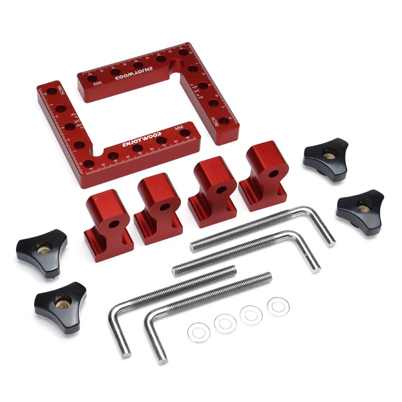 ENJOYWOOD kuusiosainen puuntyöstö 90-asteen L-mallinen suorakulmapuristinsarja anodisoitu alumiini