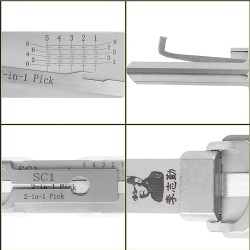 Drillpro ammattimainen kaksitoiminen lukkoseppätyökalu KW1 SS001Pro KW5 SC1 SC4 rauta