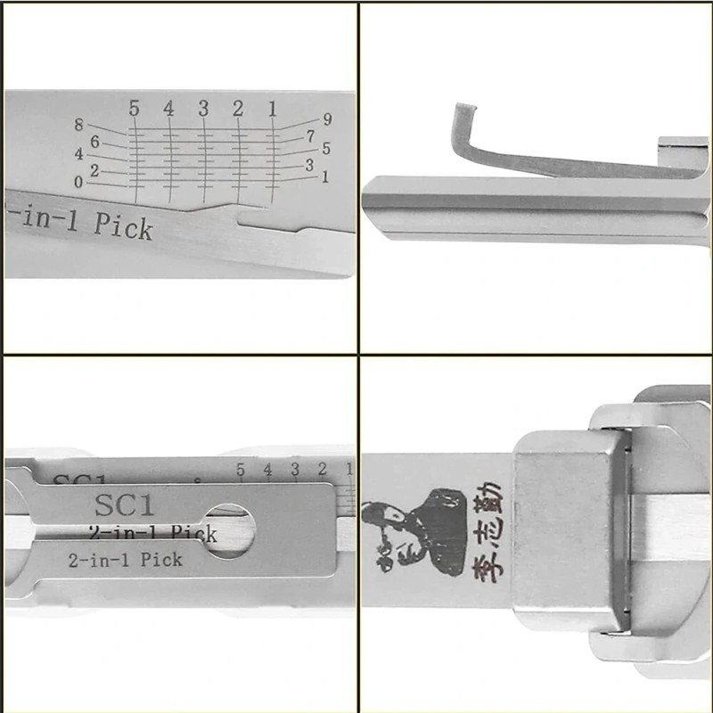 Drillpro ammattimainen kaksitoiminen lukkoseppätyökalu KW1 SS001Pro KW5 SC1 SC4 rauta
