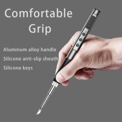 PTS100 T12 PD kannettava sähköjuotin 65W CNC-metallikahva lämpötilasäädöllä OLED-näyttö