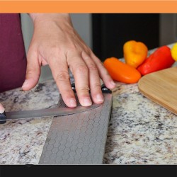 Timanttiteroituskivisetti säädettävällä liukumattomalla pidikkeellä 8 tuumaa kaksipuolinen 400/1000 karkeus veitsille