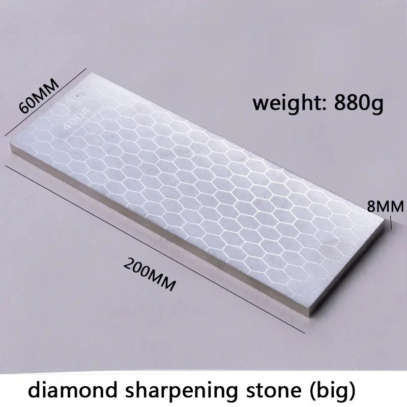 Timanttiteroituskivisetti säädettävällä liukumattomalla pidikkeellä 8 tuumaa kaksipuolinen 400/1000 karkeus veitsille