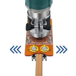 Sopii 65 mm trimmauskoneille kaksitoiminen uritettu alumiinikiinnike piilokiinnikkeille asteikolla