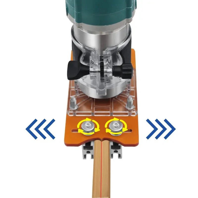 Sopii 65 mm trimmauskoneille kaksitoiminen uritettu alumiinikiinnike piilokiinnikkeille asteikolla