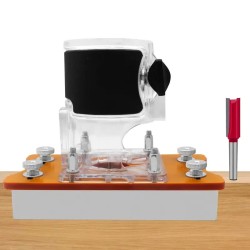 Sopii 65 mm trimmauskoneille kaksitoiminen uritettu alumiinikiinnike piilokiinnikkeille asteikolla