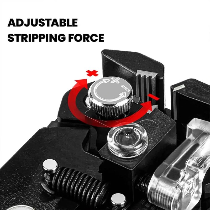 Kaiweets KWS-103 monitoiminen johdonkuorija ja puristin säädettävällä pysäyttimellä TPR-kahva