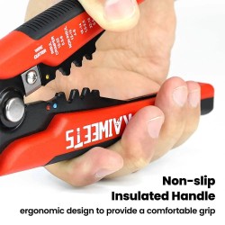 Kaiweets KWS-103 monitoiminen johdonkuorija ja puristin säädettävällä pysäyttimellä TPR-kahva