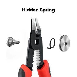 KAIWEETS KWS-102 6-tuuman uppopihdit kaksitoiminen johdonleikkuri kuorija 10–20 AWG ergonominen kahva