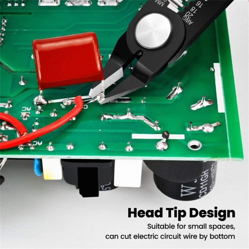 KAIWEETS KWS-102 6-tuuman uppopihdit kaksitoiminen johdonleikkuri kuorija 10–20 AWG ergonominen kahva