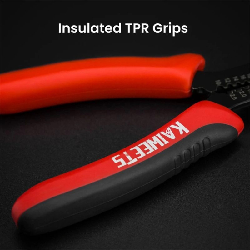 KAIWEETS KWS-102 6-tuuman uppopihdit kaksitoiminen johdonleikkuri kuorija 10–20 AWG ergonominen kahva