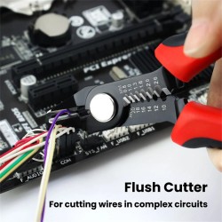 KAIWEETS KWS-102 6-tuuman uppopihdit kaksitoiminen johdonleikkuri kuorija 10–20 AWG ergonominen kahva