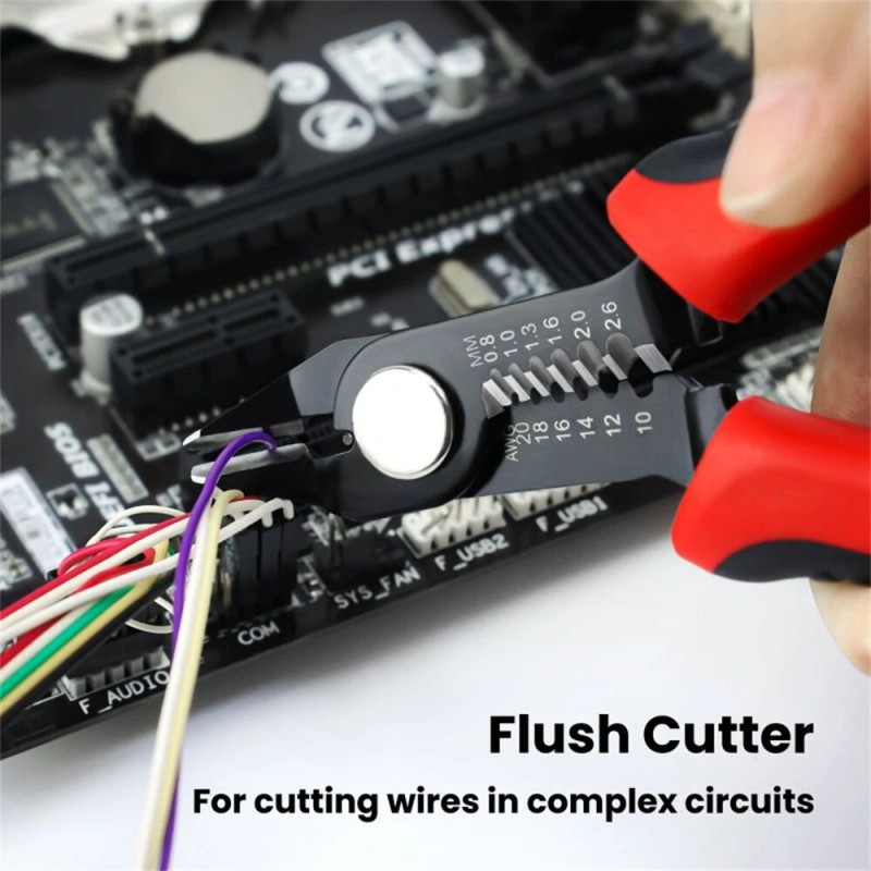 KAIWEETS KWS-102 6-tuuman uppopihdit kaksitoiminen johdonleikkuri kuorija 10–20 AWG ergonominen kahva