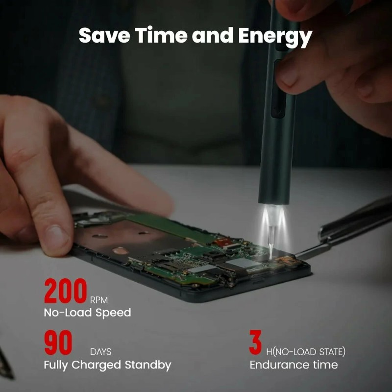 KAIWEETS ES20 langaton tarkkuussähköruuvimeisselisetti 137-osainen säädettävä vääntömomentti magneettikahva