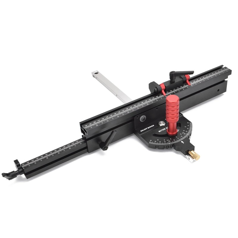 Kulmaohjain ENJOYWOOD pöytäsahaan alumiininen säädettävä 0–60 asteen pidennetty aita