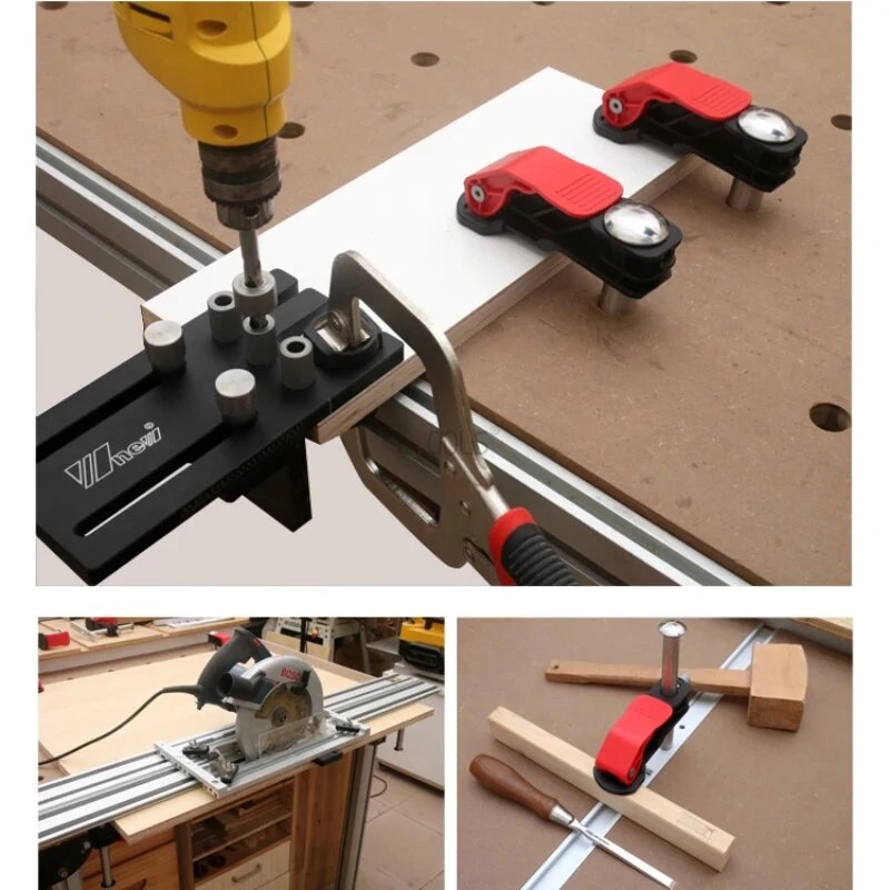 Enjoywood 2 kpl 19/20 mm pöytäpuristimet pikakiinnitys ruostumaton teräs rei'ityspöydälle